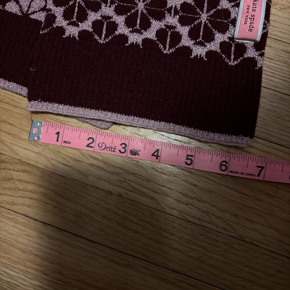 Kate Spade Burgundy and Pink Floral Scarf - Picture 4 of 6